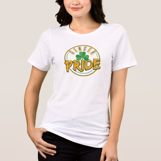 Ginger Pride St patrick's day Klöver Löv Funny T Shirt (Framsida)