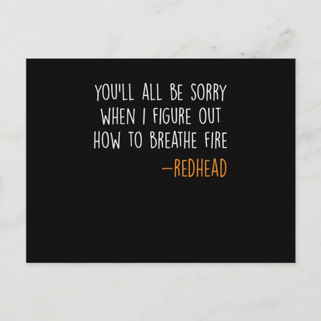 Ginger Red Hair Rödhårig Rödhårig Freckles Gift Vykort (Framsida)