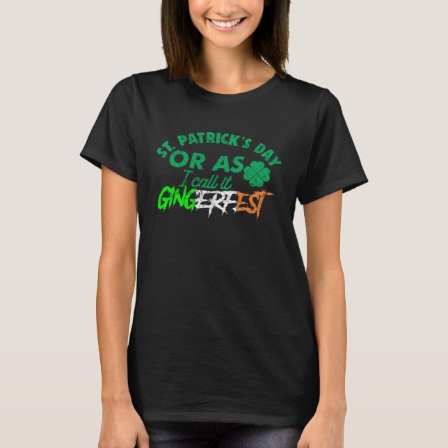 Ginger Redhead Irish Drinking St Patricks Day  Dri T Shirt (Framsida)