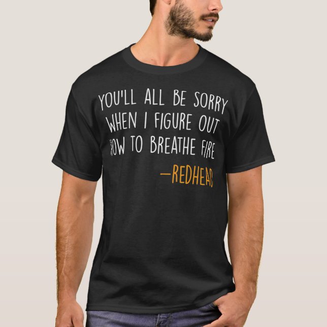 Ginger Rödhårig Irish Dont Touch My Red Hair Peasa T Shirt (Framsida)