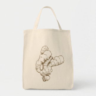 Ginger Roots Canvas Tote Tygkasse