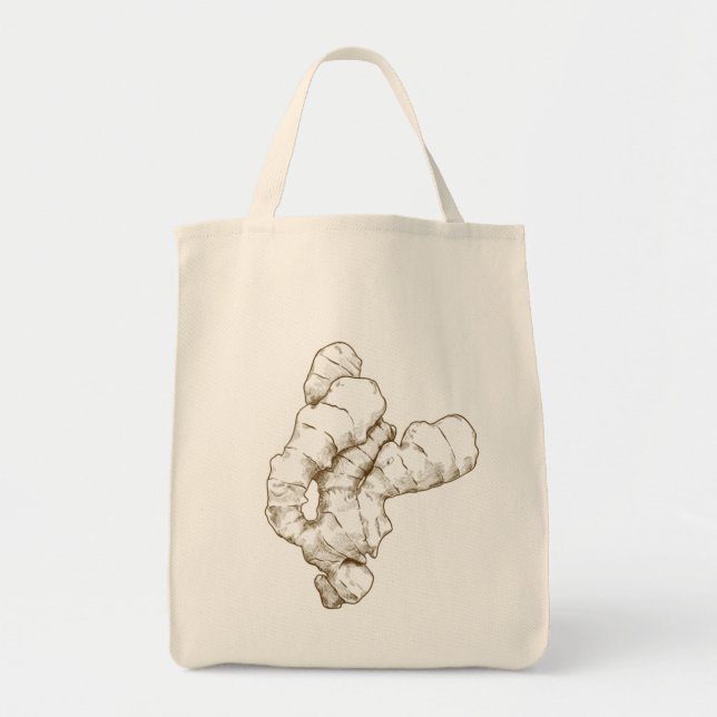 Ginger Roots Canvas Tote Tygkasse (Framsidan)
