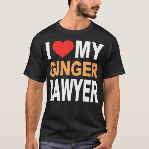 Ginger Shirt- I Kärlek My Ginger Lawyer Funny Red T Shirt