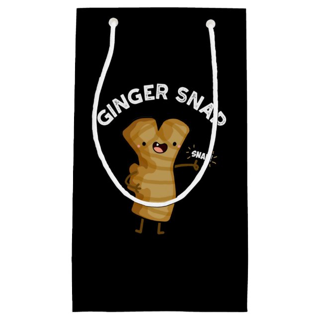 Ginger Snap Funny Food Herb Spice Pun Mörk BG (Framsidan)