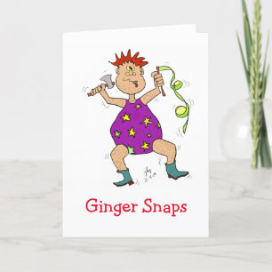 Ginger Snap-gratulationskort Tack Kort