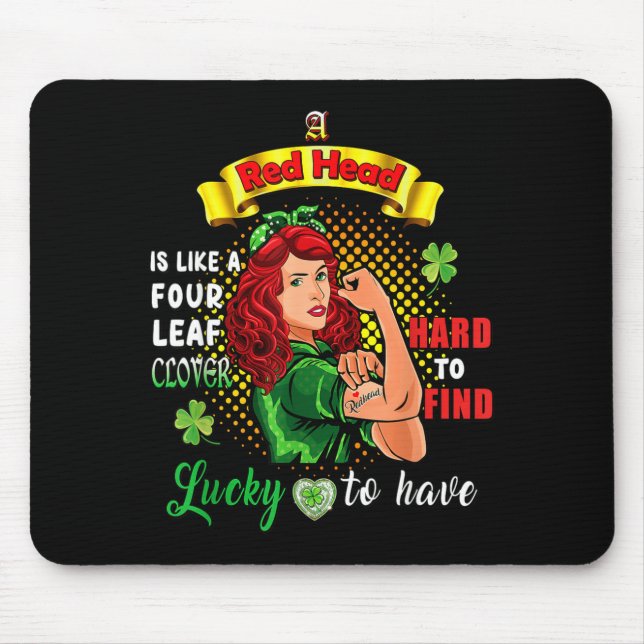 Ginger St Patrick Day Irish Women Lucky Redhead Sh Musmatta (Framsidan)