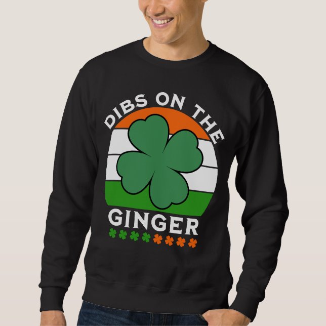 Ginger, St patricks day Lång Ärmad Tröja (Framsida)