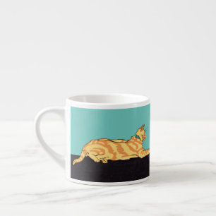 Ginger Stripe Cat Espressomugg
