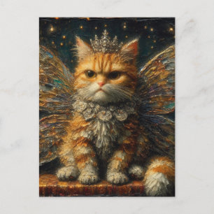 Ginger Tabby Fairy Cat Vykort