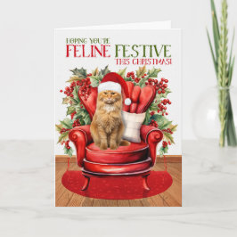 Ginger Tabby-julklapp KATTDJUR Festive Helgkort