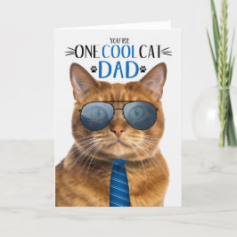 Ginger Tabby katt Fars dag One Coola Cat Helgkort