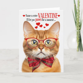Ginger Tabby katt Kattdjur Humor Alla hjärtans dag Helgkort