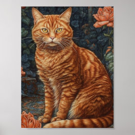 Ginger Tabby katt och Ro Poster