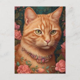 Ginger Tabby katt och Ro Vykort