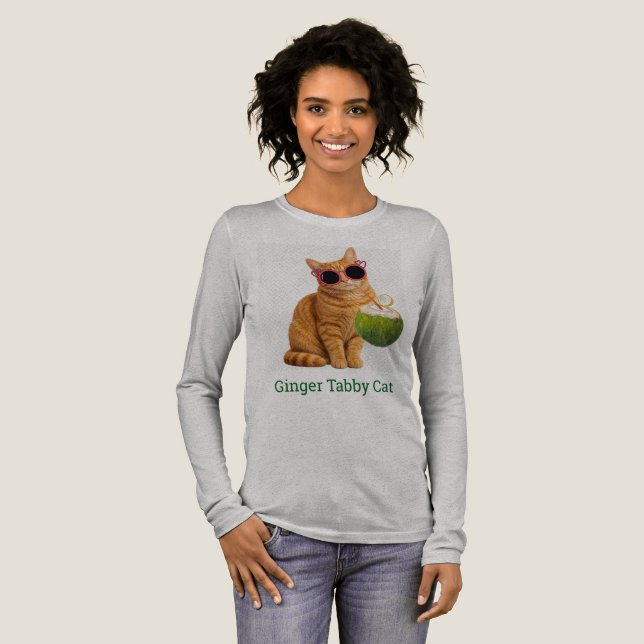 Ginger Tabby Katt T-Shirt (Hel framsida)
