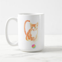 Ginger Tabby och Boll-kaffe Mugg