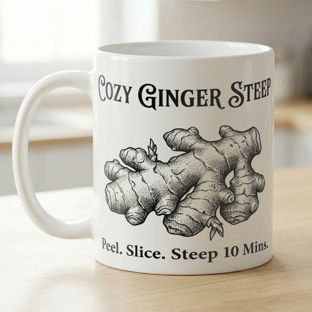 Ginger Tea Steep Guide  Kaffemugg (Skapare uppladdad)