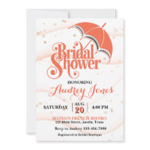 Ginger Umbrella Bridal Shower Invitation