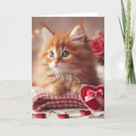 Ginger Valentine kattunge Kort
