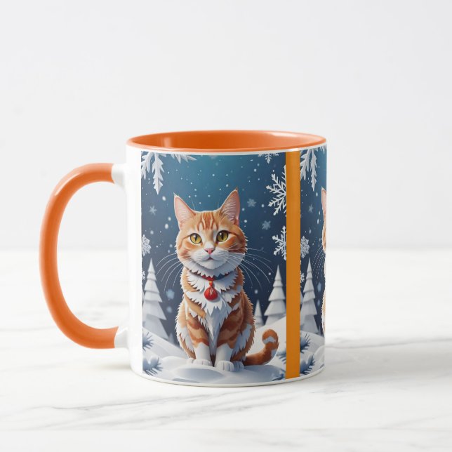 Ginger Vinter Jul Katt Mugg (Vänster)