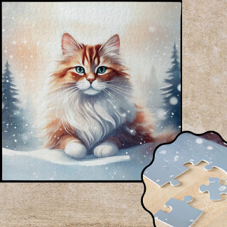 Ginger Winter Cat Pussel