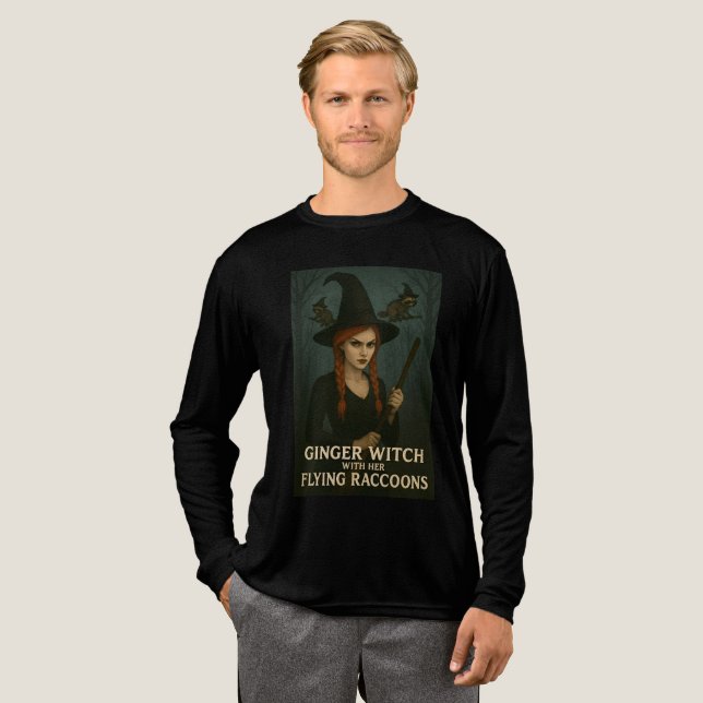 Ginger Witch med hennes flygande kapplöpningar T Shirt (Hel framsida)