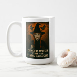Ginger Witch med hennes flygande kapplöpningar V2 Kaffemugg