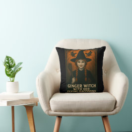 Ginger Witch med hennes flygande kapplöpningar V2 Kudde