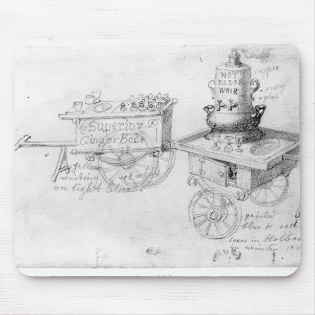 Gingerbeer och varmt flädervin stannar in musmatta (Framsidan)