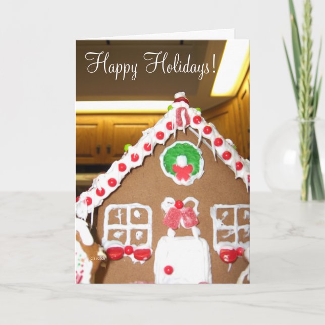 Gingerbrad helgdagkort helgkort (Framsida)