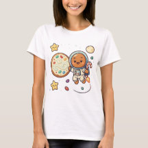 Gingerbread Astronaut Jul Söt Rymd Högtid