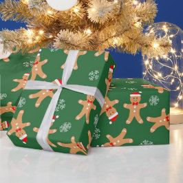 Gingerbread Baby med Santa mössa presentpapper