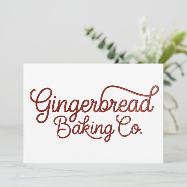 Gingerbread Baking Co jul  Julkort (Stående Fram)