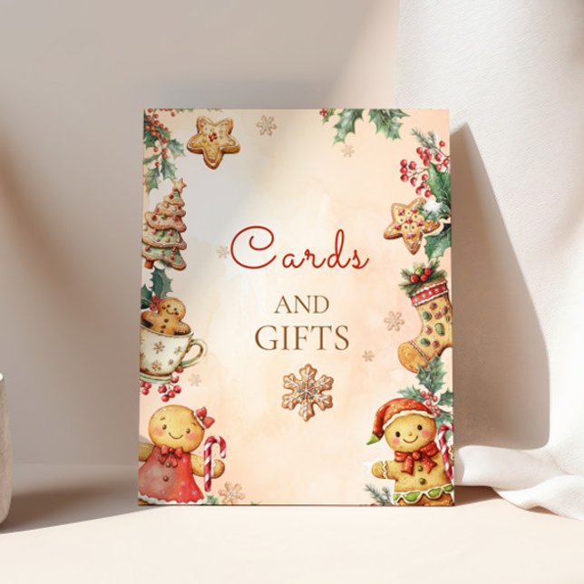 Gingerbread Birthday Christmas Cards and gifts Poster (Skapare uppladdad)