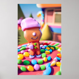 Gingerbread Boy gör rätt - Ken Gage Art Poster