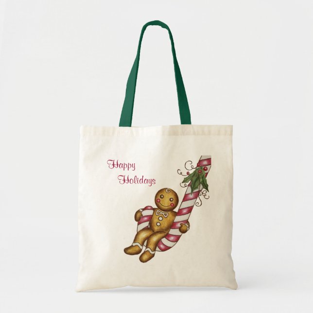 Gingerbread Boy-handväska Tygkasse (Framsidan)