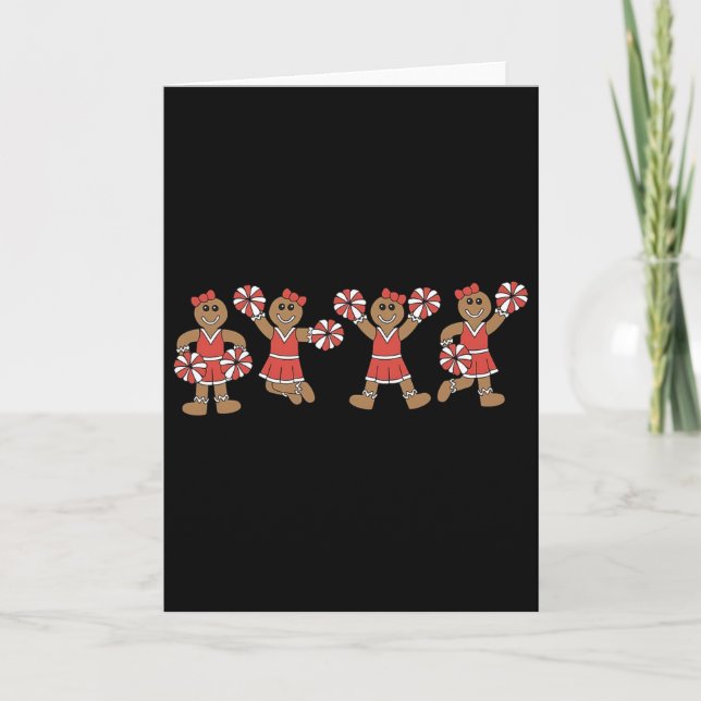 Gingerbread Cheerleader Team Cheerleading Jul Kort (Framsida)