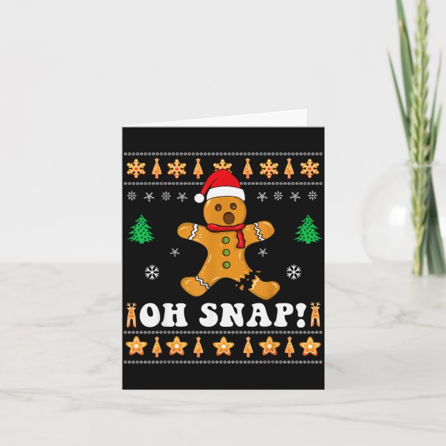 Gingerbread Christmas Oh Snap! Xmas Baking Baker H Kort (Framsida)