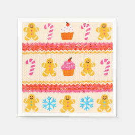 Gingerbread Christmas Paper Napkins Pappersservett