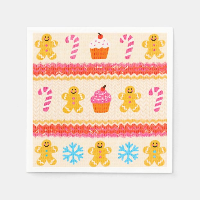 Gingerbread Christmas Paper Napkins Pappersservett (Framsidan)