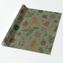 Gingerbread Christmas Paper Presentpapper