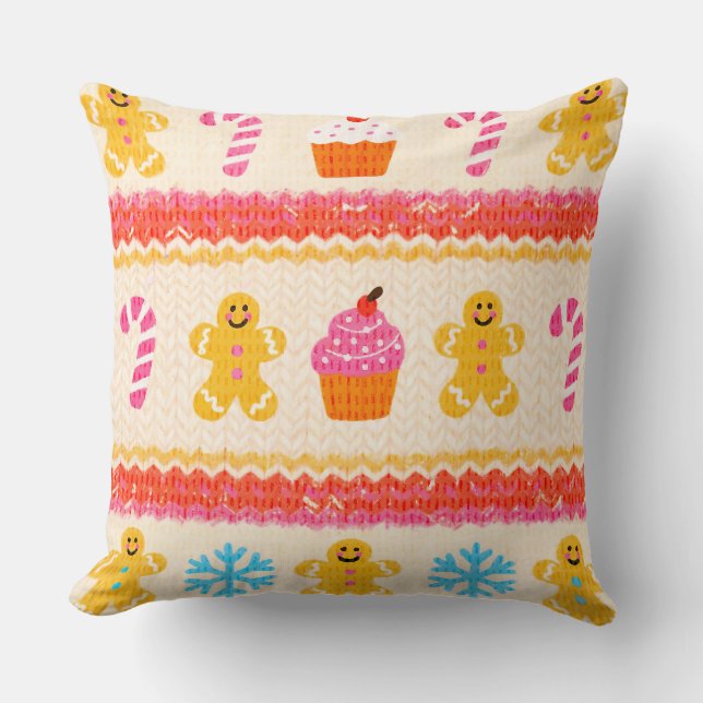 Gingerbread Christmas Pillow Kudde (Framsida)
