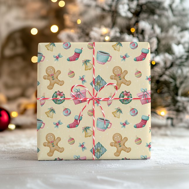 Gingerbread Christmas Wrapping Paper Presentpapper (Skapare uppladdad)