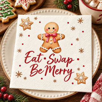 Gingerbread Cookie Exchange Ät Byt Var Glad Pappersservett