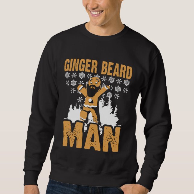 Gingerbread Cookie Ginger Beard Man Red Hair Chris Lång Ärmad Tröja (Framsida)