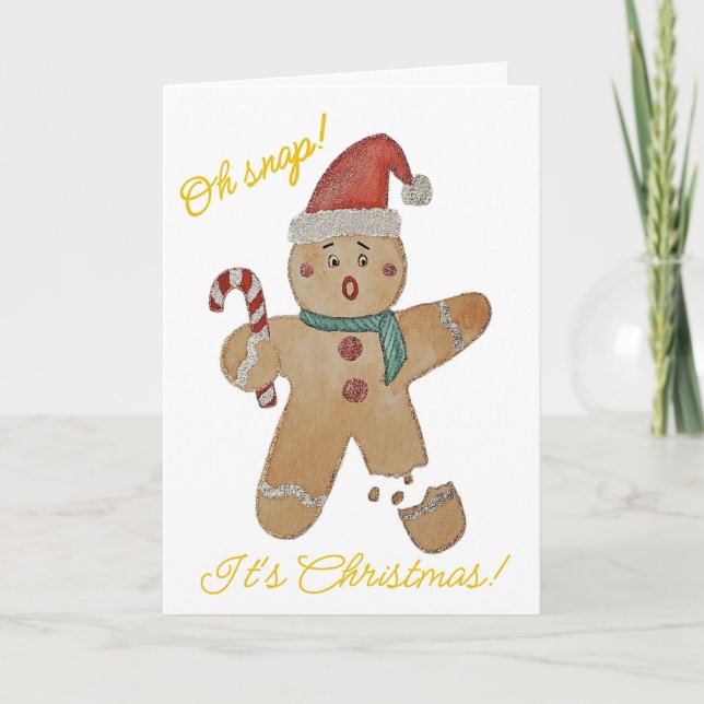 Gingerbread Cookie Helgkort (Framsida)