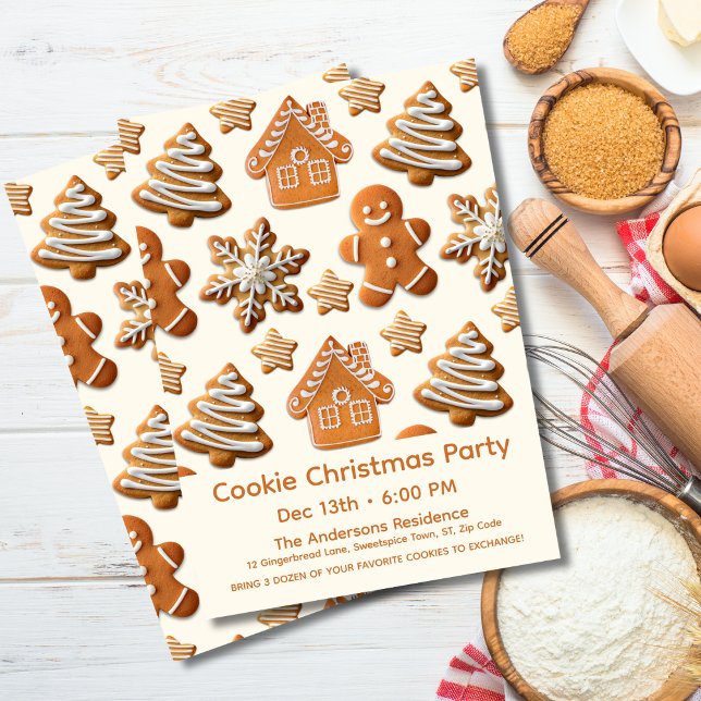 Gingerbread Cookie Invite Inbjudningar (Skapare uppladdad)