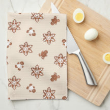 Gingerbread Cookie Jul Högtidlig Kökshandduk
