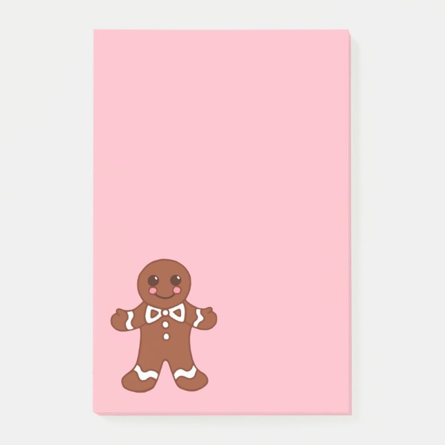 Gingerbread Cookie Post It Notes Notepad  Post-it Block (Framsida)