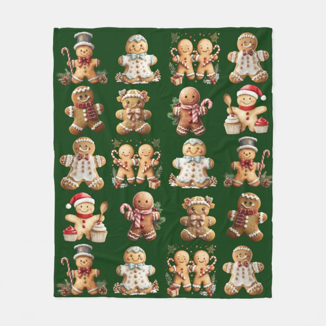 Gingerbread Cookies Adorable Boys & Girls Fleecefilt (Framsidan)